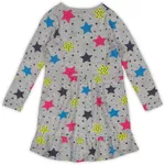 7818 VESTIDO INFANTIL ESTRELA MALHA FRIA MARISOL TAMANHO 10 AO 16 Cinza
