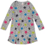 7818 VESTIDO INFANTIL ESTRELA MALHA FRIA MARISOL TAMANHO 10 AO 16 Cinza