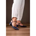 Scarpin Regulagem 6 cm_ 1801- Azul Marinho