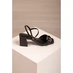 Sandália Fivela Frente 7 cm_3117- Preto