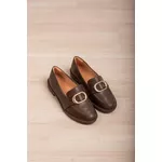 Mocassim Fivela Oval_3207- Marrom