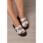 Sandália Flat Tachas Palmilha Eva Super Macia_551- Branco 