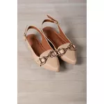 Sapatilha Slingback Croco Fivela_605- Nude