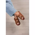Sandália Papete pirâmide_728- Caramelo