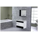 KIT MODENA SUSPENSO 2 GAVETAS+GAVETÃO – 79,5cm - Textura Preto