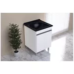 Armário Kit Lavanderia Aj Rorato Amélia P/ Tanque 61,5x61cm - Preto Escura