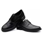 Sapato Brogue Tamanho Especial em Couro Preto