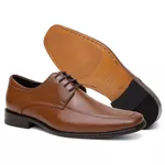 Sapato Social Austin Centuria Couro Whisky
