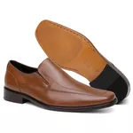 Sapato Social Austin Centuria Elástico Couro Whisky