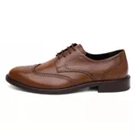 Sapato Social Brogue em Couro Whisky