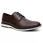 Sapato Masculino Macau Tamanho Especial Derby Couro Café 