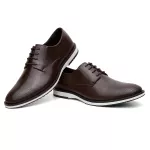 Sapato Masculino Macau Tamanho Especial Derby Couro Café 