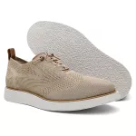 Tênis Masculino Suiça Casual Knit Bege