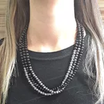 Colar Esferas Dourado Preto