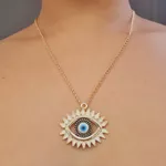 Colar Folheado A Ouro 18K Olho Grego
