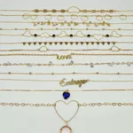 Lote Com 11 Colares Folheados a Ouro 18K Sortidos 34