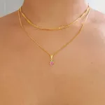 Colar Duplo Folheado A Ouro 18K Moranguinho 