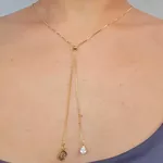 Colar Gravatinha Folheado A Ouro 18K Medalha (Antialérgico) 