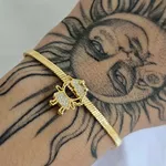 Pulseira Folheada A Ouro 18K Com Zircônia Menina 