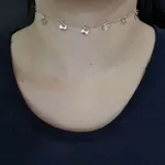 Colar Choker Folheado Dourado Coração