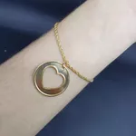 Pulseira Folheada a Ouro 18K Baiana Coração 