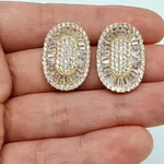 Brinco Semi Joia Ouro Branco 