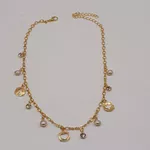 Colar Folheado a Ouro 18K Pingentes 