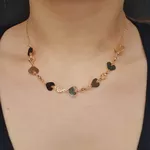 Colar Folheado a Ouro 18K Coração Rosê 