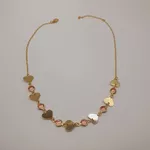Colar Folheado a Ouro 18K Coração Rosê 