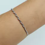 Bracelete Prateado Espiral 