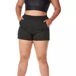 Short Feminino Moletinho Preto Curto 