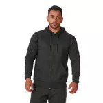 Moletom Masculino Preto com Zíper e Bolso Canguru 