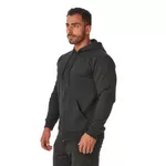 Moletom Masculino Preto com Zíper e Bolso Canguru 