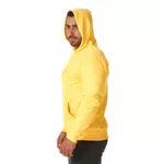 Moletom Masculino Amarelo com Zíper e Bolso Canguru 