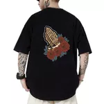 Camiseta Oversized Masculina Pai Nosso Preto