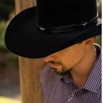 Chapéu Country Montana Premium Preto Aba 11 Aveludado Unissex Bandinha de Couro Com Fivela 