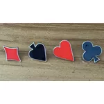 Aplique de Metal Broche para Chapéu Modelo Copas Baralho