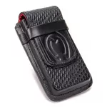 Capa de Couro Premium Bainha Para Celular Passador Preto