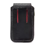 Capa de Couro Premium Bainha Para Celular Passador Preto