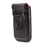 Capa de Couro Premium Bainha Para Celular Passador Preto