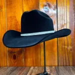 Chapéu Infantil Country Diamond Preto Aba 9 Aveludado Unissex Bandinha Strass 