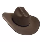Chapéu Country Montana Ferrugem Aba 10 Aveludado Unissex Bandinha Veludo Com Fivela 