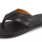 Chinelo Sandália Masculino Couro Marrom Dedo Ortopédica Granado