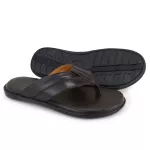 Chinelo Sandália Masculino Couro Marrom Dedo Ortopédica Granado
