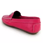 Mocassim Feminino Moderno Confort Couro 460 Rosa Granado