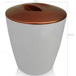 Lixeira Vitra Vintage 5 Litros Branca/Cobre Martiplast