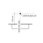 Torneira para Cozinha de Parede com Arejador 1159 Nova Gyro Tigre