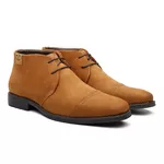 Botina Conforto Bufalado Castor de Amarrar - Linha Confort Prime