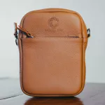 Shoulder Bag de couro Evoke Caramelo Grande