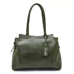 Bolsa Feminina Grande Couro Legitimo Alça Ombro Verde DM-23